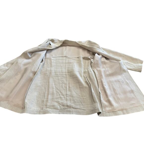 "EMANUEL UNGARO" 2 Pc. 100% Linen Pant Suit SZ 14 VTG  Quiet Luxury Elegant - Picture 10 of 16